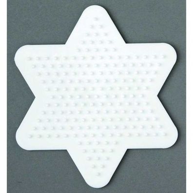 Hama® Bügelperlen Midi - Stiftplatte Stern klein weiß