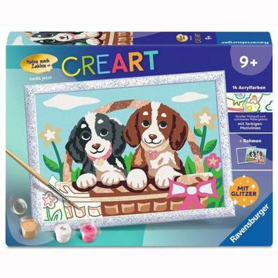 Ravensburger CREART Serie D - Hunde im Körbchen