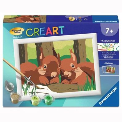 Ravensburger CREART Serie E - Kuschelnde Eichhörnchen