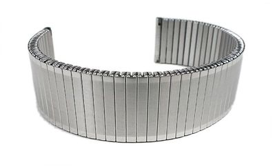 Minott Flex Ersatzband Uhrenarmband Edelstahl Zugband Silberfarben