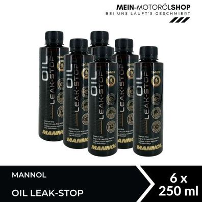 Mannol Oil Leak-Stop Motordichtmittel Ölverlust-Stop Additiv 6x250 ML