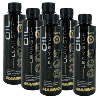Mannol Oil Leak-Stop Motordichtmittel Ölverlust-Stop Additiv 6x250 ML