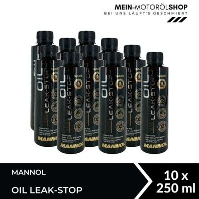Mannol Oil Leak-Stop Motordichtmittel Ölverlust-Stop Additiv 10x250 ML