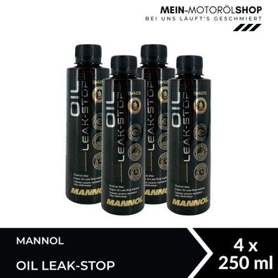 Mannol Oil Leak-Stop Motordichtmittel Ölverlust-Stop Additiv 4x250 ML