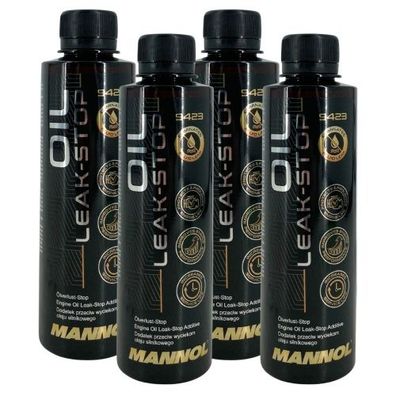 Mannol Oil Leak-Stop Motordichtmittel Ölverlust-Stop Additiv 4x250 ML