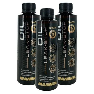 Mannol Oil Leak-Stop Motordichtmittel Ölverlust-Stop Additiv 3x250 ML