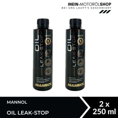 Mannol Oil Leak-Stop Motordichtmittel Ölverlust-Stop Additiv 2x250 ML