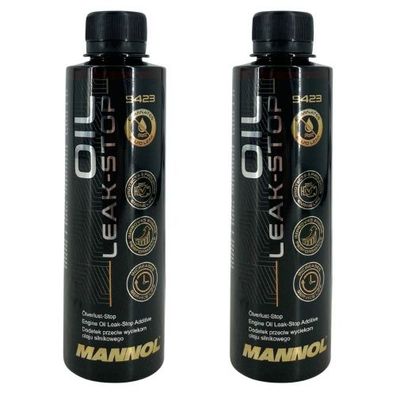 Mannol Oil Leak-Stop Motordichtmittel Ölverlust-Stop Additiv 2x250 ML