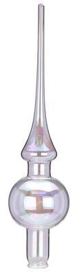 Christbaumspitze 26cm transparent irisierend
