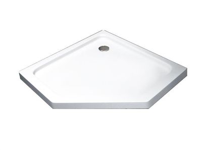 Glaszentrum Hagen Acryla 100x100x5 cm Duschtasse weiß Fünfeck