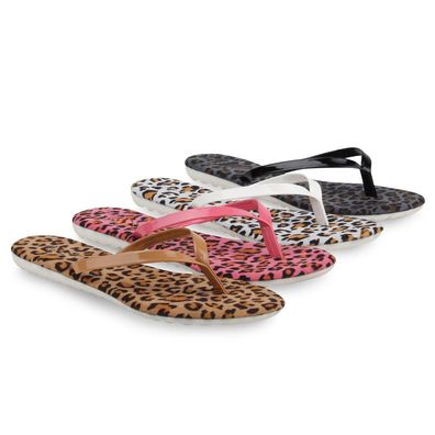 VAN HILL Sommerliche Damen Sandalen Zehentrenner Lack Snake Flats 75747