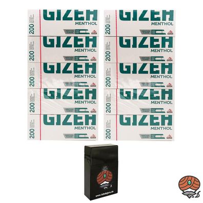 10 Packungen Gizeh MenthoI Filterhülsen + Box