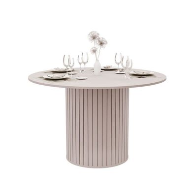 Tisch ELODIE mit Rillenstruktur Kaschmir, Schwarz