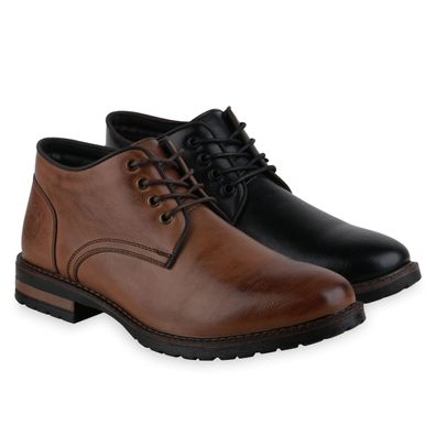 VAN HILL Herren Klassische Halbschuhe Blockabsatz Leicht Gefütterte Schuhe 836036