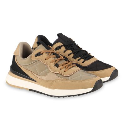 VAN HILL Damen Sportschuhe Laufschuhe Schnürer Profil-Sohle Schuhe 838027