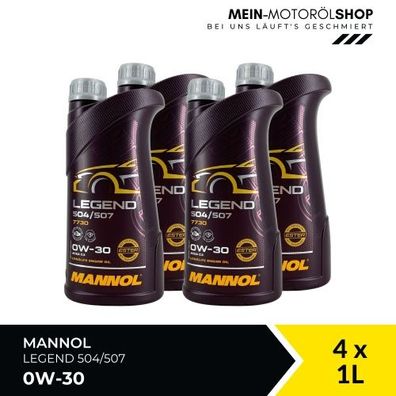 Mannol Legend 504/507 0W-30 4x1 Liter