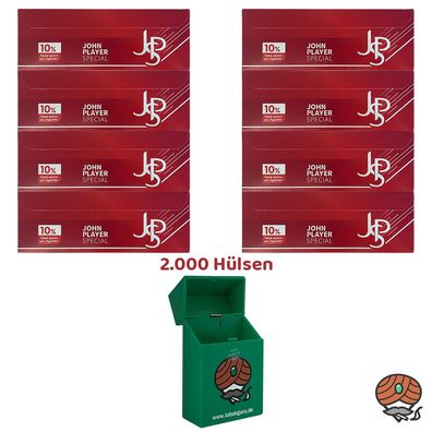 8x JPS/John Player Special Extra Filterhülsen + Zigarettenbox