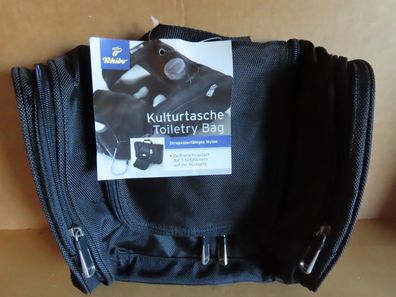 Kulturtasche schwarz Strapazierfähiges Nylon Tchibo mit Etikett