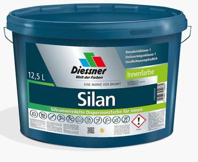 Diessner Silan Siliconveredelte Dispersionsfarbe Innenfarbe weiß versch