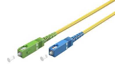 Goobay 59663 Glasfaserkabel (FTTH), Singlemode (OS2) Yellow, Gelb (Simplex), 15 m Lic