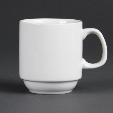 Olympia Whiteware stapelbare Becher 28,4cl (12 Stück)