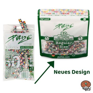 Purize Aktivkohlefilter Regular AllColor, 50 Stück