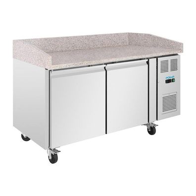 Polar U-Series Doppelter Pizzatisch mit Granitplatte 428Ltr
