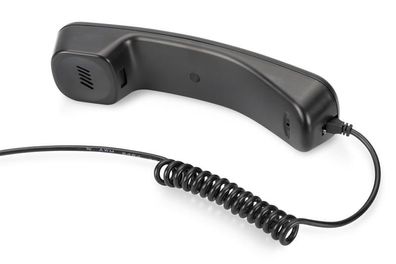 Digitus DA-70772 USB Telefonhörer, schwarz, Plug & Play