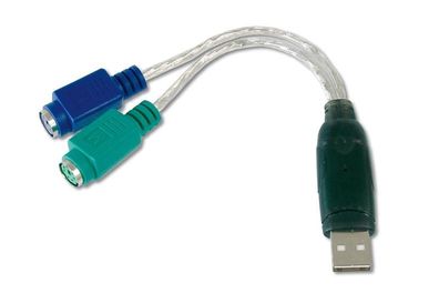 Digitus USB 1.1 - 2 x PS/2 Adapterkabel, 180 mm