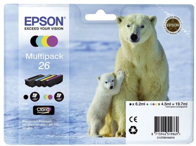Epson C13T26164010 Original Epson Tintenpatrone MultiPack Bk, , , (C13T261640, 13T26
