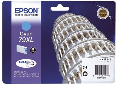 Epson C13T79024010 Original Epson Tintenpatrone cyan High-Capacity (C13T79024010, 790