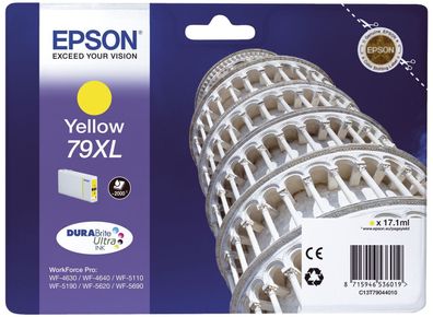 Epson C13T79044010 Original Epson Tintenpatrone gelb High-Capacity (C13T79044010, 790