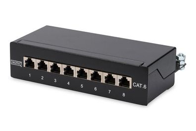 Digitus DN-91608SD Desktop Patchpanel Kat.6, Klasse E, 8 x RJ45, 1HE(S)
