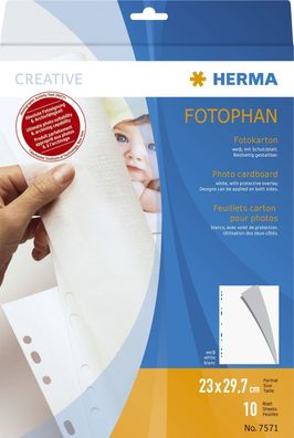 Herma 7571 7571 Fotophan - 23 x 29,7 cm, weiß, 10 Blatt