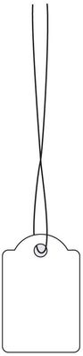 Herma 6933 6933 Hängeetiketten - 18x28 mm, mit weißem Faden, 1000 Stück