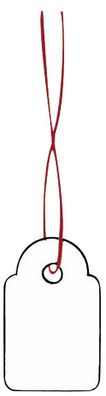 Herma 6902 6902 Hängeetiketten - 15x24 mm, mit rotem Faden, 1000 Stück