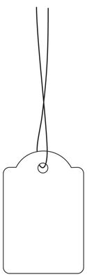 Herma 6925 Hängeetiketten - 25x38 mm, mit weißem Faden, 1000 Stück