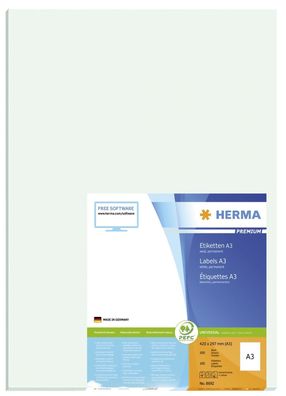 Herma 8692 Herma Prem. Etiketten w. 420X297 100 Blatt DIN A3 100 Stück 8692