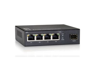 Level One GEU-0521 5-Port-Gigabit-Switch, 1 x SFP