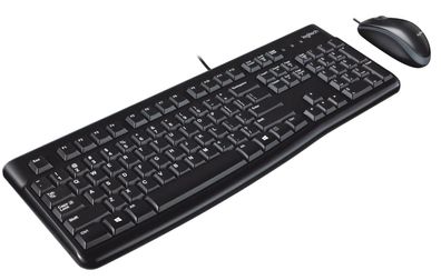 Logitech 920-002562 Logitech Desktop MK120, US USB QWERTY US International Schwarz Ta