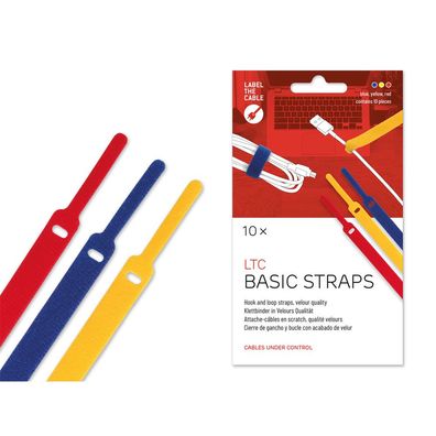 Label-The-Cable LTC 1130 10er Set mix (gelb, blau, rot)