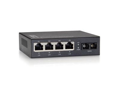 LevelOne FEU-0511 5-Port-Fast Ethernet-Switch, 1 x SC Multi-Mode Glasfaser
