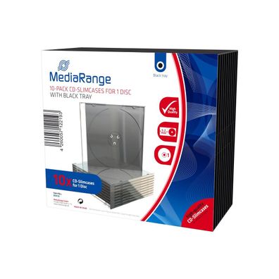 MediaRange BOX32 1er CD-/DVD-Hüllen Slim Cases transparent 10St