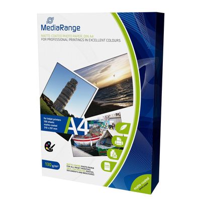 MediaRange MRINK101 Papier Inkjet matt A4 130g 100 Blatt