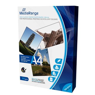 MediaRange MRINK105 Foto Papier MediaRange hochglänzend A4 160g 100 Blatt