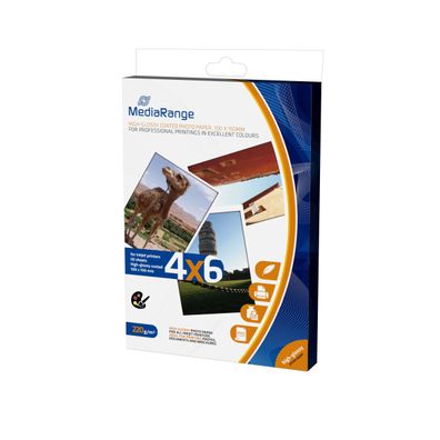 MediaRange MRINK104 Foto Papier hochglänzend 10x15cm 220g 50 Blatt
