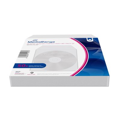 MediaRange BOX64 1er CD-/DVD-Hüllen CD-Folien-Tasche transparent 50St