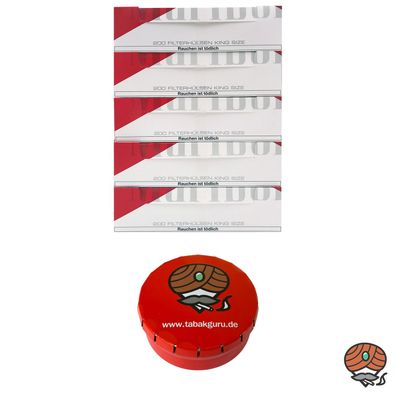 5x Marlboro Rot King Size Filterhülsen + Taschenaschenbecher