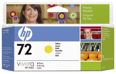 HP C9373A Original HP Tintenpatrone gelb (C9373A,72,72Y,72YELLOW, O72, O72Y, O72YELLO