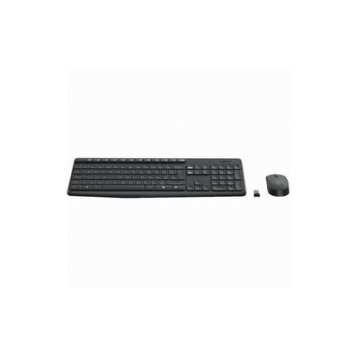Logitech 920-007905 / MK235 Tastatur+Maus, Deutsch, kabellos, anthrazit